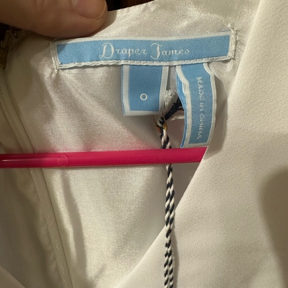 Rare Draper James Magnolia Trim White Dress - Picture 3 of 5